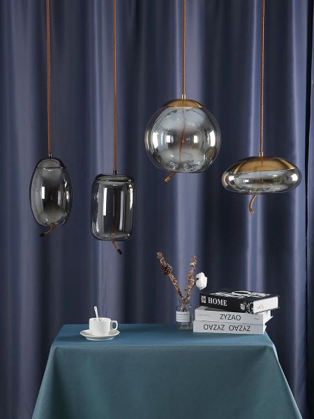 Lampa Wisząca Brokis Knot Szklana Skandynawska Szara Typ A