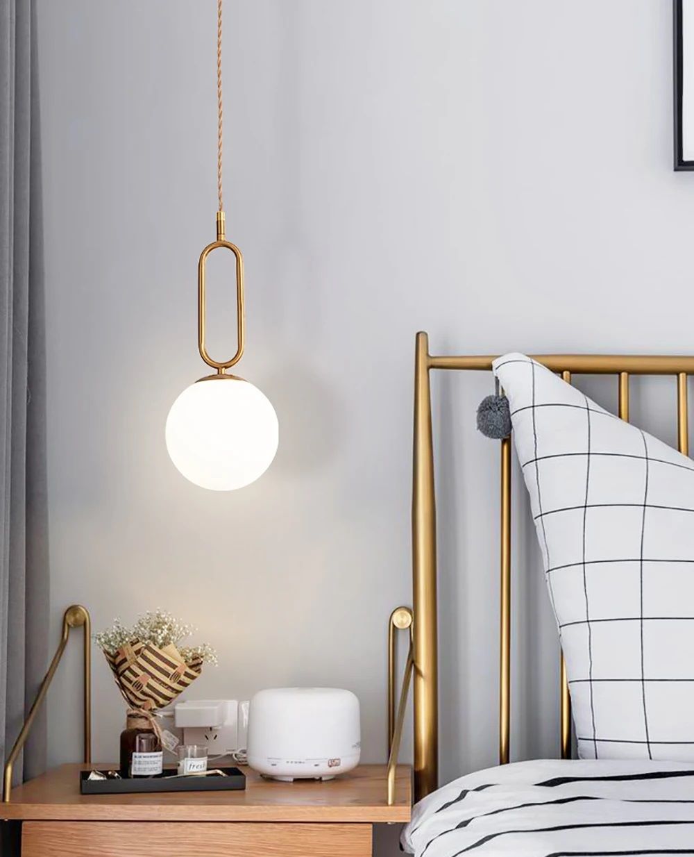 Nowoczesna Lampa Wisząca Aurelia Kula Świetlna Złota