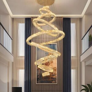 Nowoczesna Kryształowa Lampa Wisząca Loreno Żyrandol Glamour Ring LED