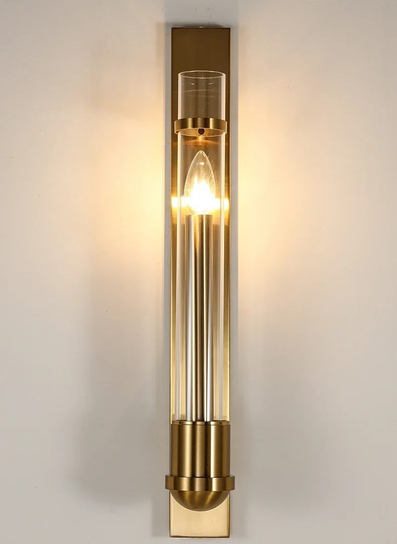 Eklektyczna Metalowa Lampa Ścienna Lorenzo Kinkiet Złoty - obrazek 3