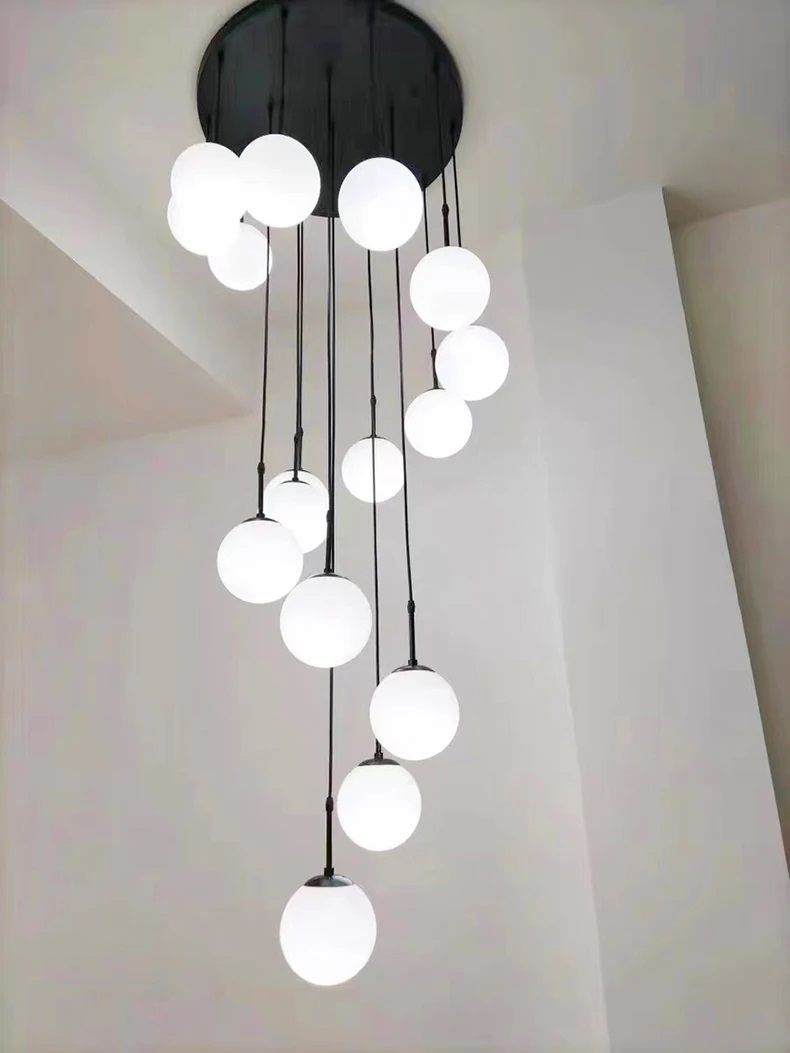 Nowoczesna Sufitowa Szklana Lampa Wisząca Tulia - obrazek 3