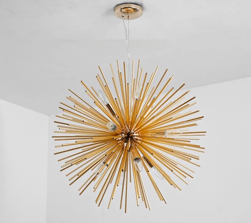 Nowoczesna Metalowa Lampa Wisząca Vivaldo Złota - obrazek 11