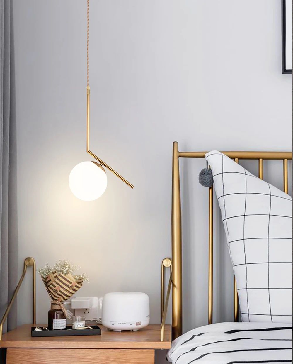 Nowoczesna Lampa Wisząca Aurelia Kula Świetlna Złota