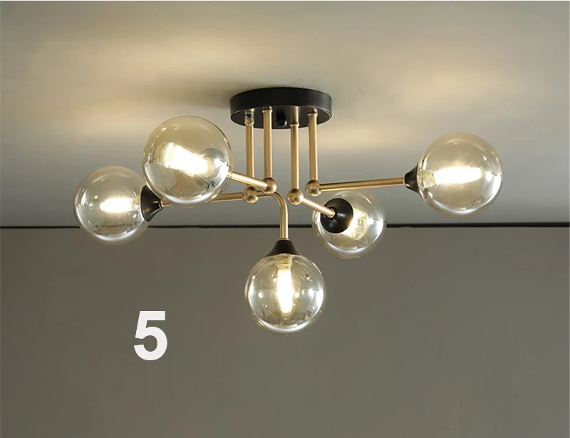 Nowoczesna Szklana Lampa Sufitowa Dallas Żyrandol - obrazek 5