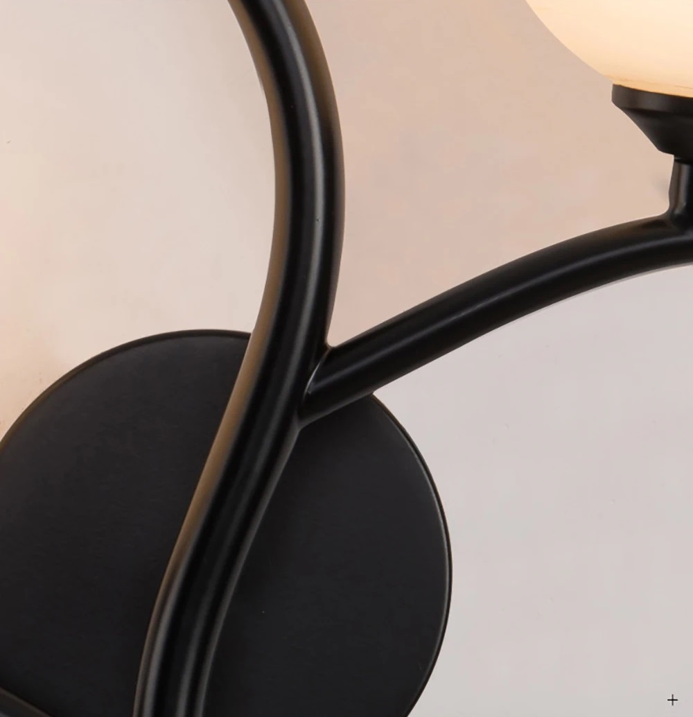 Nowoczesna Metalowa Lampa Ścienna Hunter Kinkiet Szklana Kula - obrazek 4