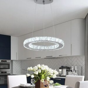 Kryształowa Lampa Wisząca Circle Żyrandol RING 30 cm