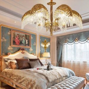 Modernistyczna Lampa Wisząca Miedziana Hildebrandt Żyrandol Art Deco