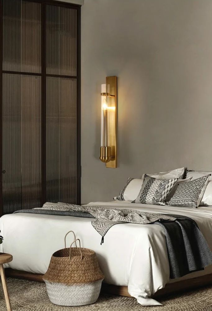 Eklektyczna Metalowa Lampa Ścienna Lorenzo Kinkiet Złoty - obrazek 4