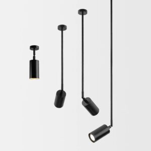 Nowoczesna Metalowa Lampa Sufitowa Reflektor Brass Tube