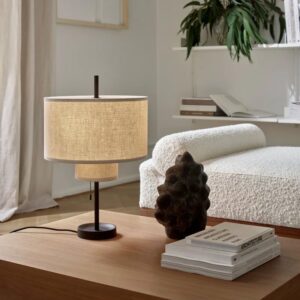 Rustykalna Materiałowa Lampa Stołowa Margin Boho