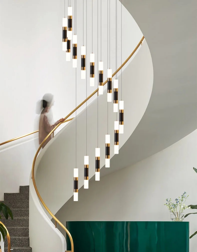 Nowoczesna Lampa Wisząca Basalt Żyrandol Czarny Tuba LED - obrazek 12