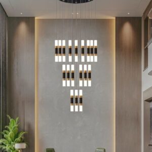 Nowoczesna Lampa Wisząca Basalt Żyrandol Czarny Tuba LED