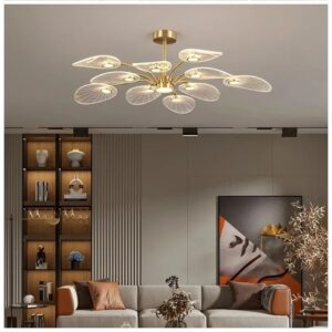 Nowoczesna Wisząca Lampa Sufitowa Pavone Złota