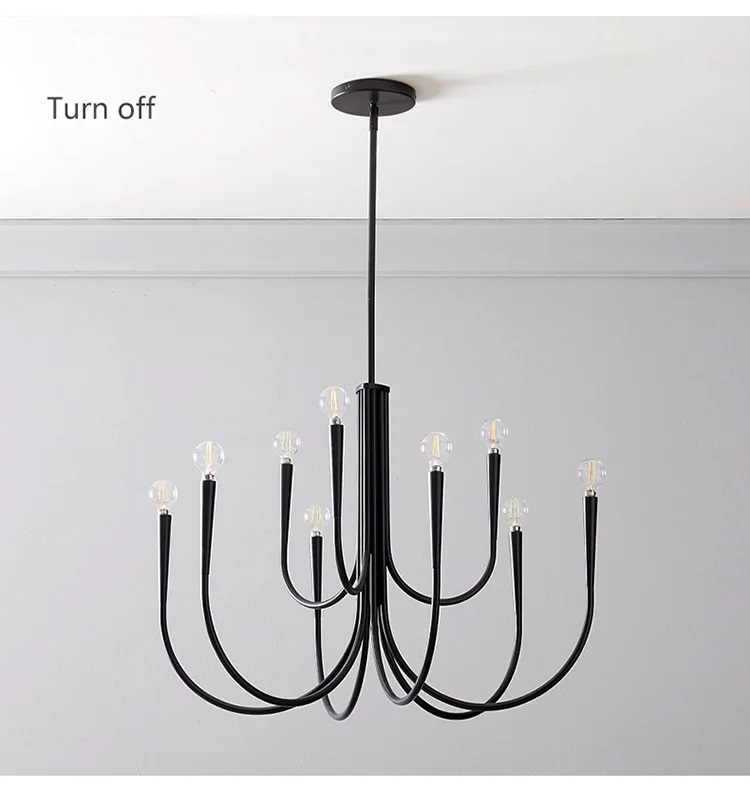 Nowoczesna Skandynawska Lampa Sufitowa Snoob Żyrandol - obrazek 11