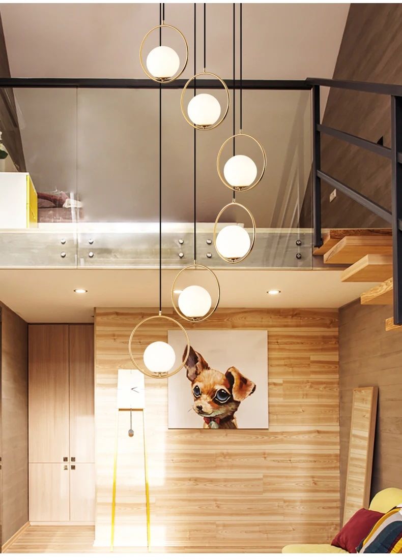 Nowoczesna Szklana Lampa Wisząca Portocolom Kula Świetlna - obrazek 6