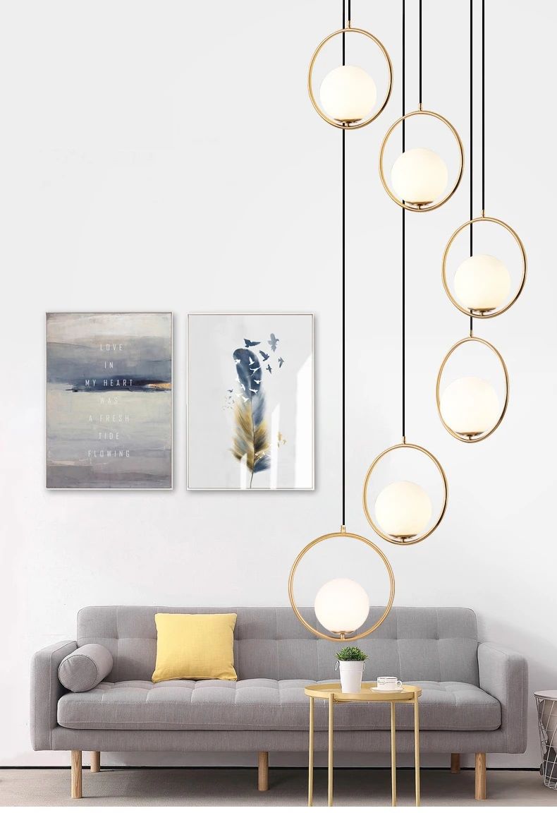 Nowoczesna Szklana Lampa Wisząca Portocolom Kula Świetlna