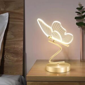 Nowoczesna Lampa Stołowa Butterfly LED Glamour Motyl