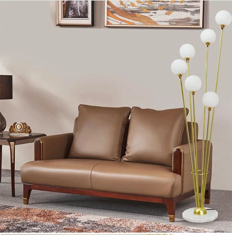 Klasyczna Metalowa Lampa Podłogowa Alfi Marmur - obrazek 4