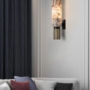 Nowoczesna Marmurowa Lampa Ścienna Alabaster Kinkiet