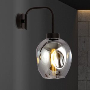 Klasyczna Lampa Ścienna Lukka Kinkiet Szklany