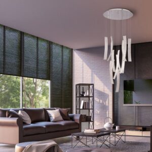 Kryształowa Lampa Wisząca do Salonu Saphir Glamour Chrom