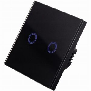 Dotykowy Szklany Włącznik Światła WiFi Tuya LED Podwójny