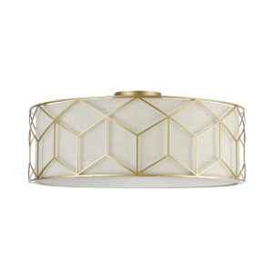 Lampa Sufitowa Plafon Messina Złota Nowoczesna