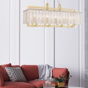 Nowoczesna Kryształowa Lampa Wisząca Palace Glamour Złota