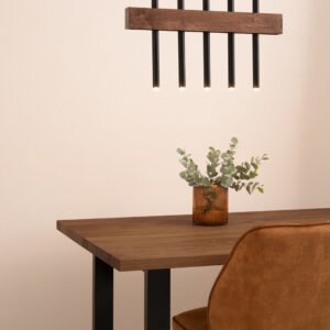 Rustykalna Nowoczesna Lampa Wisząca Beam Loft Czarna