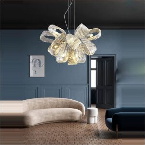 Nowoczesna Lampa Wisząca Monigo Żyrandol Szklany