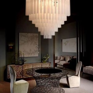 Szklana Lampa Wisząca Skirt Żyrandol