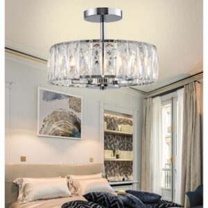 Kryształowa Lampa Sufitowa Crystal Glamour Chrom