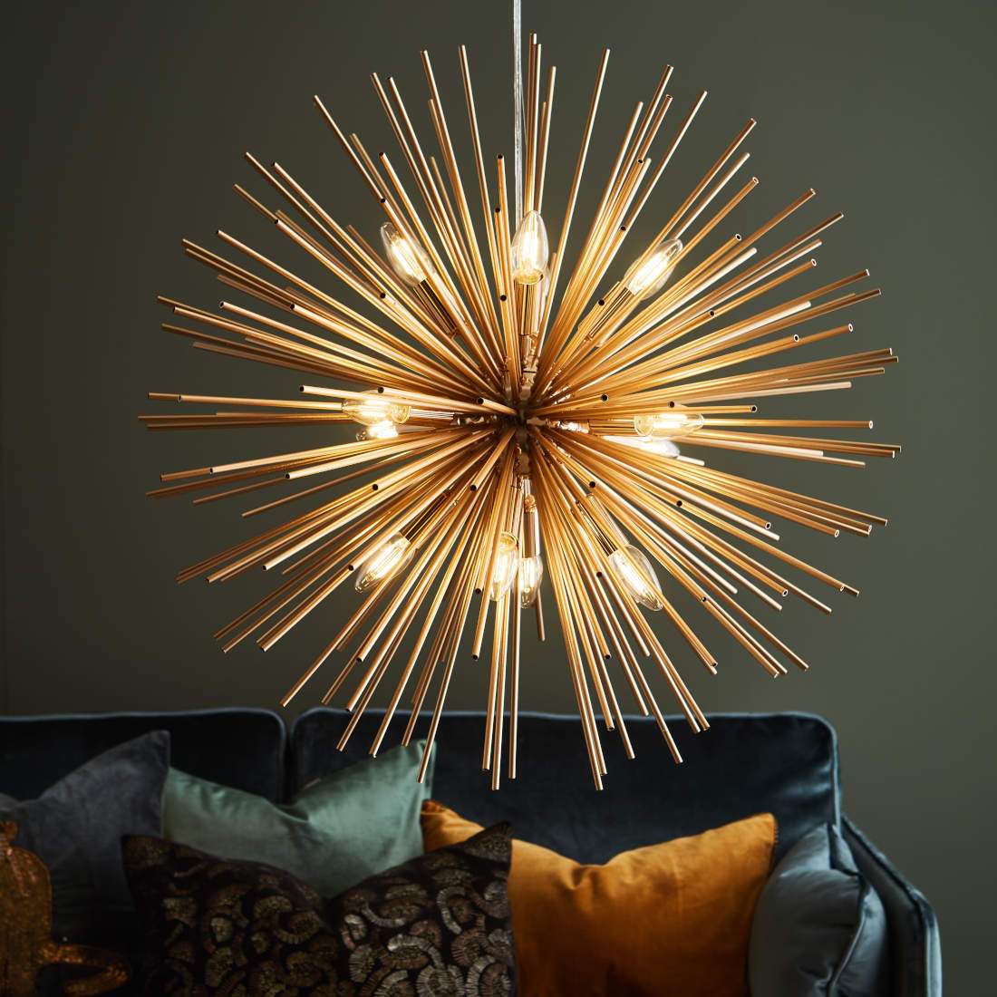 Nowoczesna Metalowa Lampa Wisząca Star Złota - obrazek 2