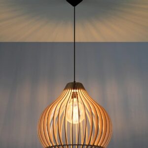 Drewniana Lampa Wisząca Tent Boho