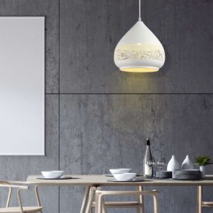 Ażurowa Lampa Wisząca Lace Vintage Biała