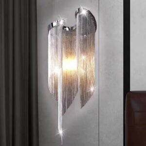 Luksusowa Lampa Ścienna Stream Kinkiet Łańcuch Glamour