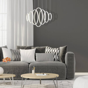 Nowoczesna Lampa Wisząca Spring Biała LED