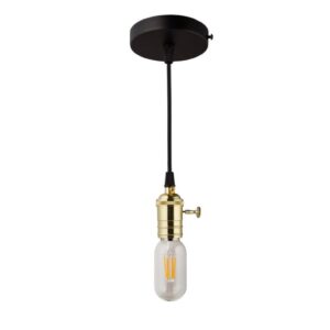Nowoczesna Lampa Wisząca Zawiesie Złote E27 Loft