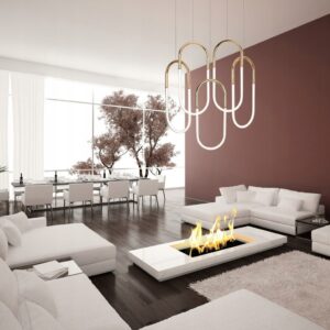 Nowoczesna Lampa Wisząca Capillary Złota LED Nad Stół