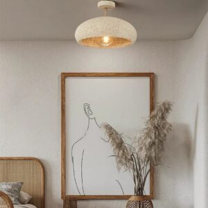 Japońska Lampa Sufitowa Wabi-Sabi Stone