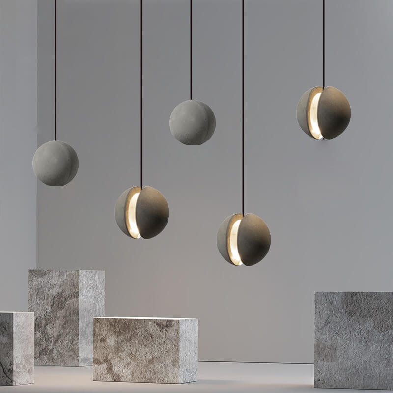 Oryginalna Lampa Nordic Moon Cement LED - obrazek 6