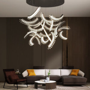 Postmodernistyczna Lampa Sufitowa Art Feather Żyrandol LED