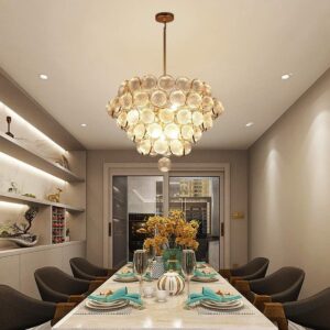 Elegancka Lampa Sufitowa Opera Żyrandol Złoty Glamour