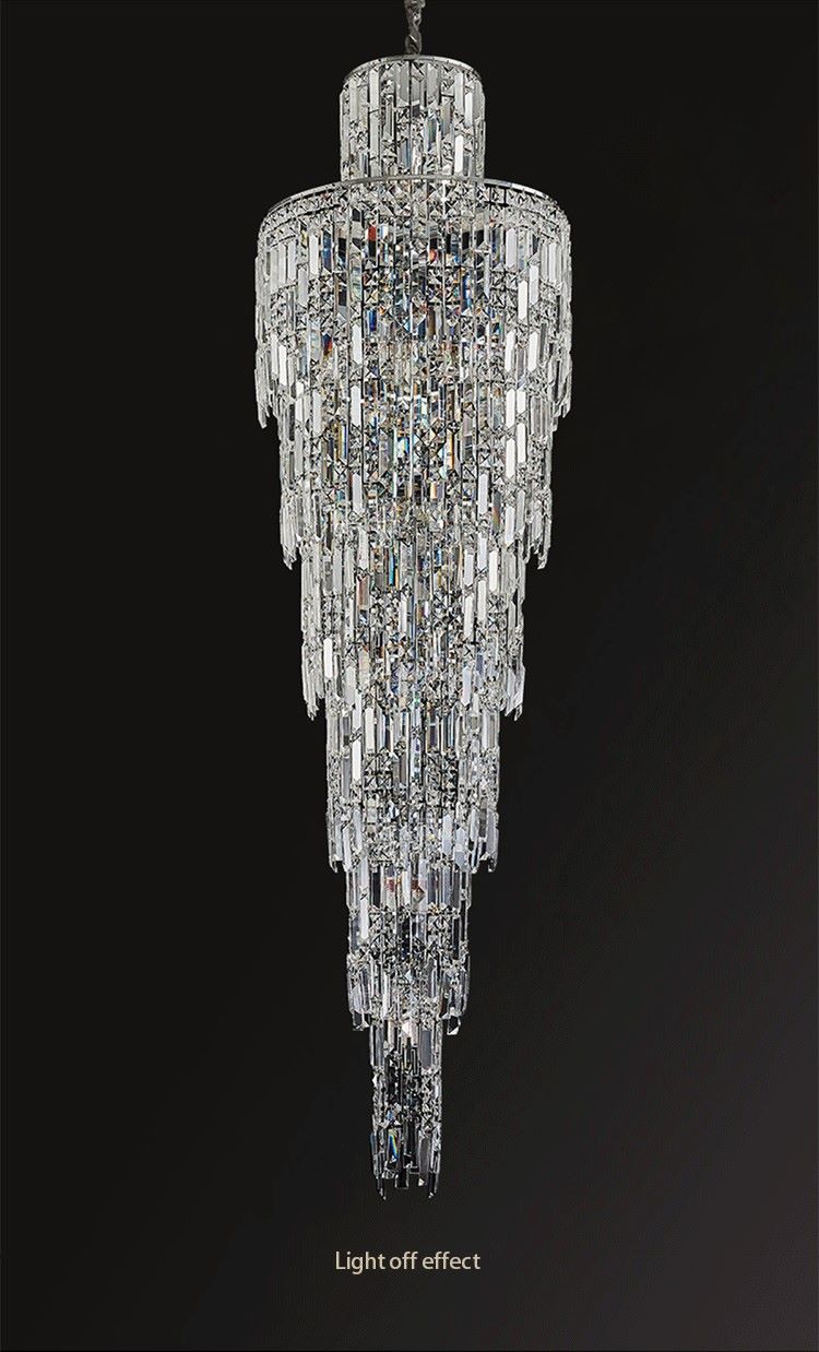 Nowoczesna Kryształowa Lampa Wisząca Luxuria Żyrandol Glamour Złoty - obrazek 9