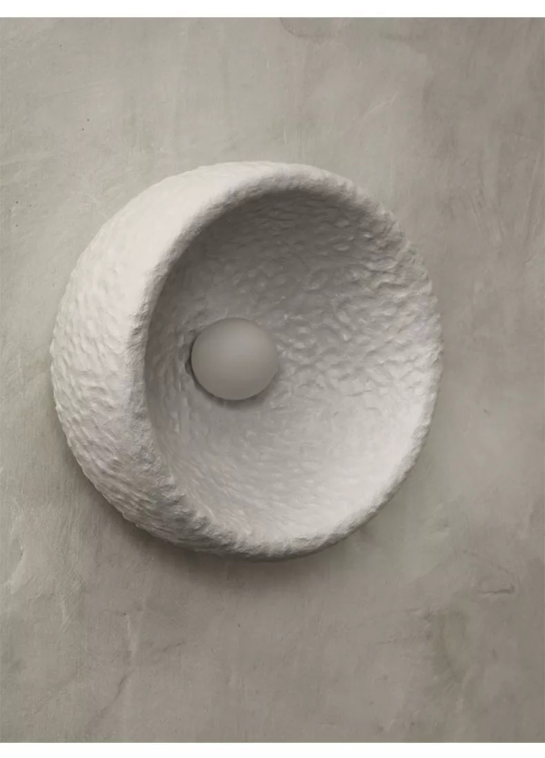 Japońska Lampa Ścienna Wabi-Sabi Circular Kinkiet - obrazek 5