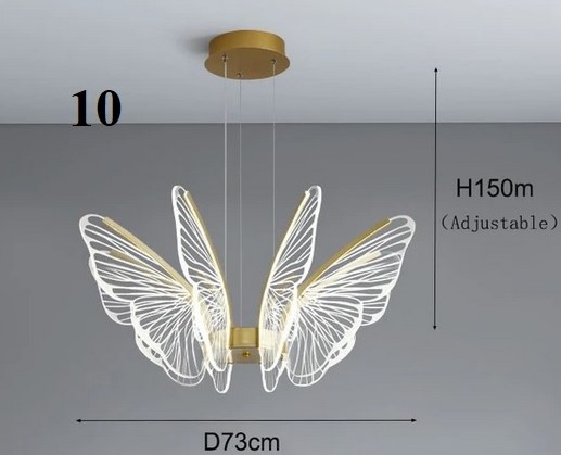 Nowoczesna Lampa Wisząca Butterfly Żyrandol Motyl - obrazek 12