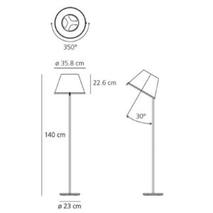 Artemide Choose lampa podłogowa biała/chrom