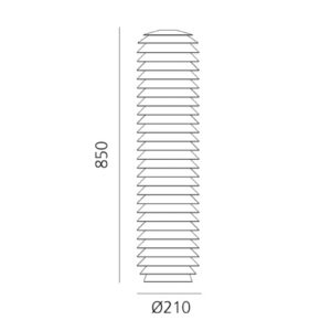 Artemide Slicing słupek ogrodowy LED 85 cm