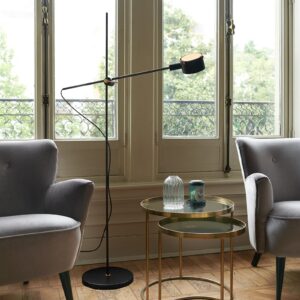 Oluce G.O. 352 lampa stojąca LED czarna