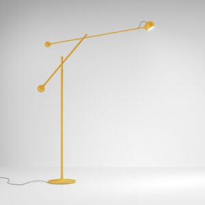 Artemide Ixa lampa stojąca LED regulowana żółta